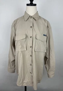 Camisa Safari Vintage Años 90 Ex Oficio Mujer Grande Beige Pesca Viaje Senderismo NUEVA - Imagen 1 de 19