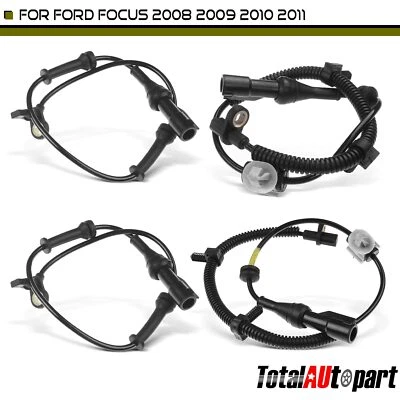 4x Sensor de velocidad de rueda ABS para Ford Focus 2008 2009 2010 2011 2 pines delantero y trasero Foto 1 de 4