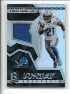 AMEER ABDULLAH 2017 PANINI SPECTRA GAME USED WORN JERSEY #177/199 AH2873 - Picture 1 of 1