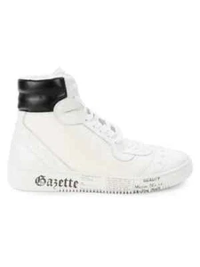 Sneakers alte John Galliano nuove in pelle bianche taglia US 10 - Foto 1 di 12