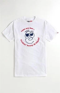 Vans Off The Wall Kickin' Booty & Blazin' Tee Herren T-Shirt Weiß Neu mit Etikett - Bild 1 von 1