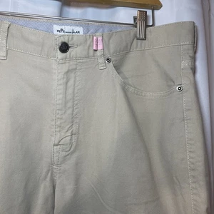 Peter Millar Pants Mens 35x27 Beige Canvas 5 Pocket Pant MF20B44 Chino Preppy - Picture 1 of 8