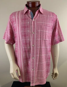 TOMMY BAHAMA Men's Bay Stree Blues 100% Silk Hawaiian Shirt L NEW - Picture 1 of 8