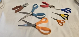 Fiskars, Westcott Craft Hobby Sewing Lot - Scissors,Square & Round Hole Puncher - Picture 1 of 5