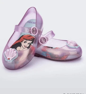 Zapato Bailarina MINI MELISSA DISNEY Talla 8 Sweet Love Ariel Sirenita Rosa Foto 1 de 4