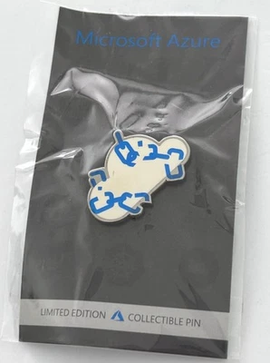 Microsoft Azure Limited Edition Computer Employee Broken Chains Lapel Pin Rare - Image 1 of 3