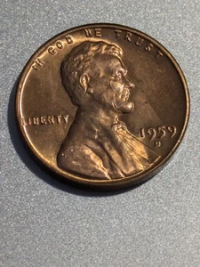 1959D Penny Error Coin...Double Die About Uncirculated - Picture 1 of 10