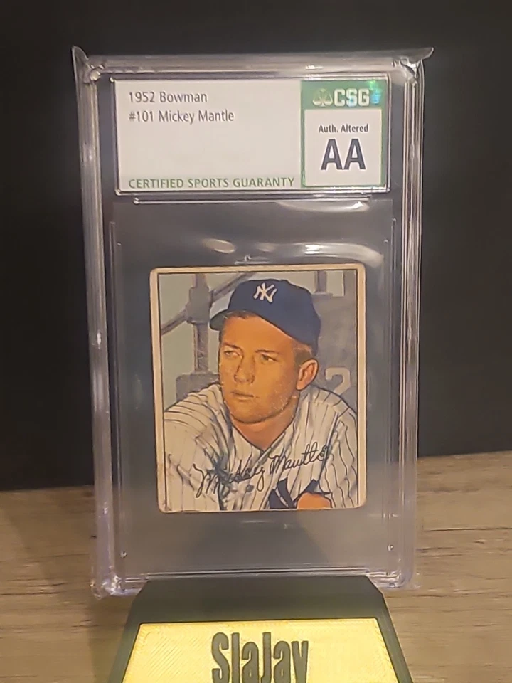 Bowman Mickey Mantle 1952 #101 CSG AA Yankees ¡Segundo año de inversión! Foto 1 de 1