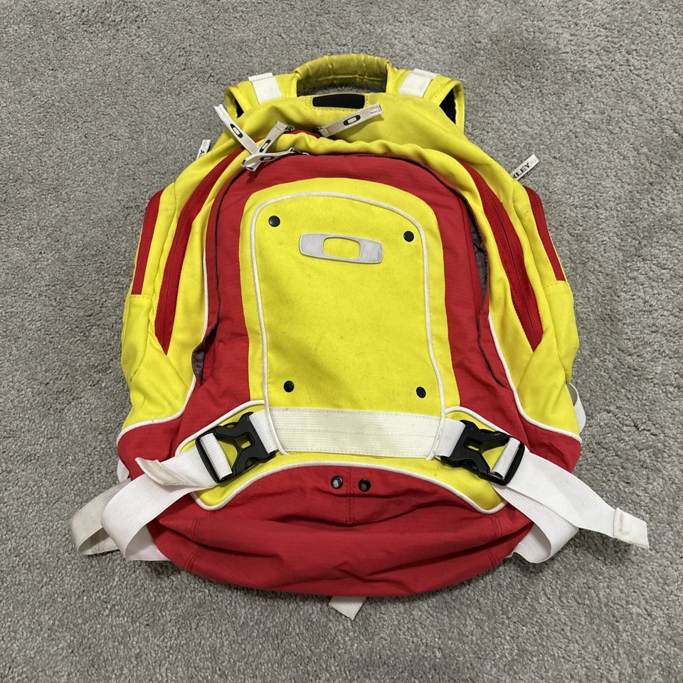Mochila Oakley Y2K viagem escola caminhada amarela e vermelha - Imagem 1 de 4