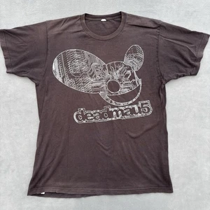 Deadmau5 Graphic T-Shirt Men's Size L Black/Silver House EDM Music - Picture 1 of 17