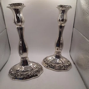 Vintage 9" versilberter Kerzenständer 29406 - kreative Geschenke International #3 - Bild 1 von 13