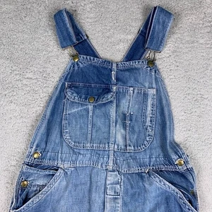 Vintage Old Hickory Overalls 36x22 Sanforized Blue Denim Low Back Detachable - Picture 1 of 17
