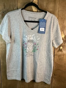 Life Is Good Women’s Gray Glow Through What You Go Through T Shirt Size Large - Picture 1 of 4