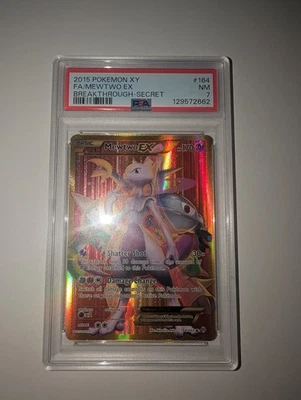 Mewtwo EX (164 Secret Full Art) 164/162 Breakthrough Holo PSA 7 - Image 1 of 2