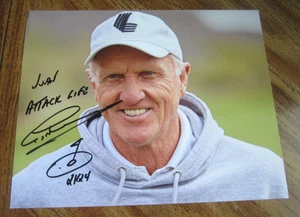 Greg Norman Golfista Autografiado Firmado 8X10 Fotografía PGA Tour Golf Salón de la fama - Imagen 1 de 2