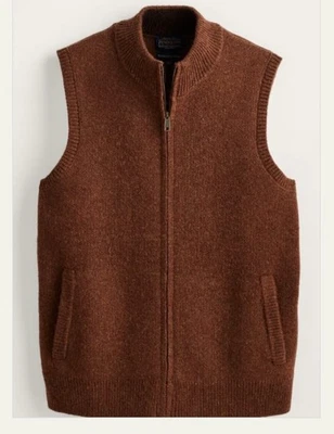 Pendleton Washable Wool Shetland Collection Knit Sweater Vest Mens Sz SMALL Zip - Image 1 of 4