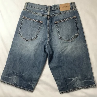 Pantalones Cortos Ed Hardy Talla 32 Azul Christian Audigier Y2K Vaqueros Relajados Foto 1 de 4