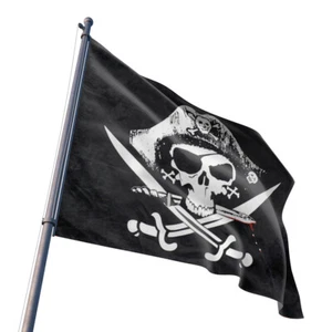 3x5 ft Dead Man's Chest Pirate Flag Jolly Roger Sabers Swords Deadman Polyester - Picture 1 of 3