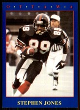 1990 JOGO CFL Stephen Jones Ottawa Rough Riders #141