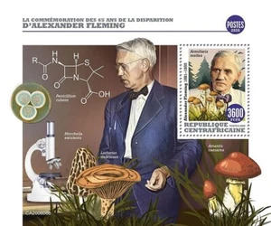 ALEXANDER FLEMING Penicillin Fungi Medicine Stamp Sheet #94 2020 Central Africa - Picture 1 of 1