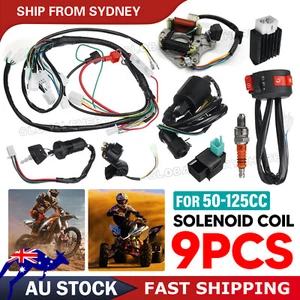 For 50cc 110cc 125cc PIT Quad Dirt Bike ATV Wiring Harness Loom Solenoid Coil - Picture 1 of 9