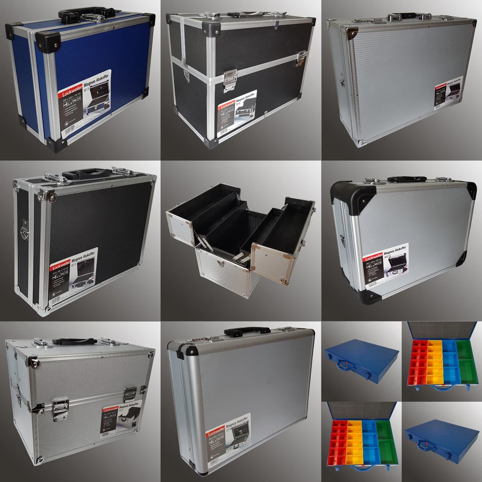 Alukoffer Werkzeugkoffer Utensilienkoffer Attachekoffer Faltkoffer Gr 13 15 18 - Bild 1 von 1