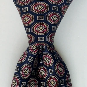 GANT Herren 100 % Seide Krawatte USA "Ordentlich" Geometrisch Schwarz/Grau/Rot EUC - Bild 1 von 4