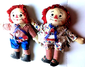 Knickerbocker Raggedy Ann and Andy Teach Me Pair Vintage 1971 - Picture 1 of 12