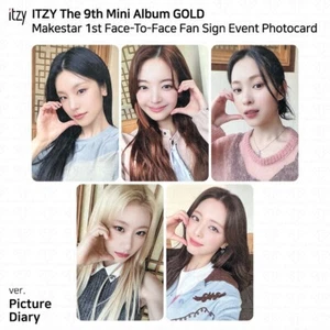 Tarjeta fotográfica ITZY 9º mini álbum DORADO Makestar 1er signo de fan evento beneficio KPOP - Imagen 1 de 17