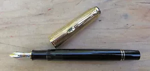 Nuevo bolígrafo Pelikan M450 Souveran Vermeil Gold Cap Ftn 2000 - FINO 18k dos tonos nuevo en caja - Imagen 1 de 9