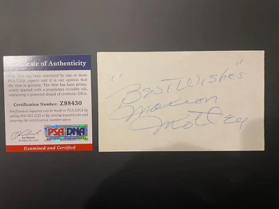 Marion Motley Signed Index Card Autograph Browns Football Hall of Famer PSA Auth - Image 1 of 4