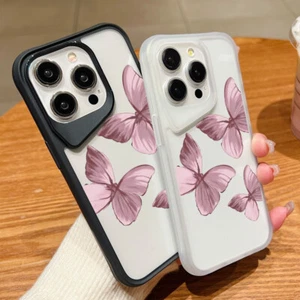 Acrylic For iPhone 15 14 13 Pro Max Plus Shockproof Butterfly Clear Case Cover - Picture 1 of 16
