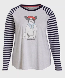 NWT PLUS SIZE LADIES PETER ALEXANDER FRENCH BULLDOG PYJAMA TOP SIZE 3+ / 24 - 26 - Bild 1 von 1