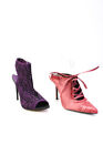 Zara Woman Womens Stretch Abstract Open Toe Sock Heels Purple Size 39 40 Lot 2