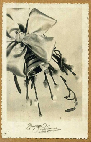 Latvia 1937 Easter Postcard w/Jelgava Cancel Cover