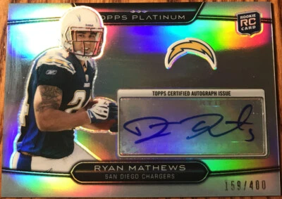 2010 Topps Platinum Rookie Autographs Ryan Mathews #36 #’d 159/400 - Image 1 of 2