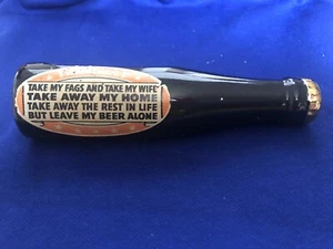 Vintage Beer bottle Ashtray with Slogan - Picture 1 of 5