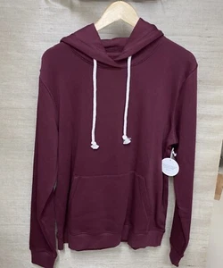 New Pact Unisex Wine Burgundy Hoodie Jacket Fleece 100% Cotton India Sz Md - Picture 1 of 9