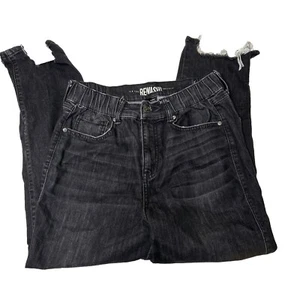 Pantalón vaquero negro Rewash dobladillo deshilachado corto recortado por encima del tobillo Juniors talla 9 - Imagen 1 de 12