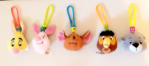 Lot of 5 Disney Winnie the Pooh Plush Keychain Backpack Clips Made for McDonalds - Picture 1 of 8