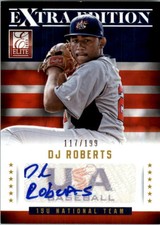 2013 Elite Extra Edition USA Baseball 15U Signatures #14 DJ Roberts Auto /199