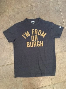 Tailgate 'I'm From Da Burgh' Pittsburgh S Dark Gray Gold Short Sleeve T-Shirt - Picture 1 of 6