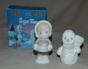 Precious Moments SUGAR TOWN #603376 Shaker sale e pepe pupazzo di neve per bambina - Foto 1 di 8