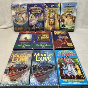 Animated Stories from the New Testament/Greatest Heroes From The Bible VHS 9 Lot - Picture 1 of 11