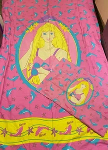 VINTAGE BARBIE Quilt Cover And Pillowcase SINGLE BED VINTAGE 2000 DOLPHINS BEACH - Picture 1 of 5