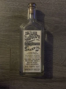 Vintage Flasche Dr. Jake Dawson's Snake Öl mit lustigem Etikett Halloween Deko - Bild 1 von 6