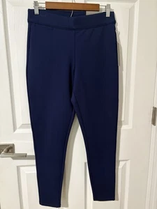 SOFT SURROUNDINGS SOFT ESSENTIAL PONTE LEGGINGS NAVY SZ SM NWT RET $74 - Picture 1 of 6
