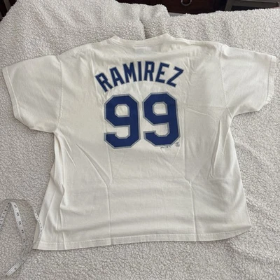 Camiseta De Colección Los Angeles Dodgers Manny Ramírez Talla XL Majestic Y2k Foto 1 de 4