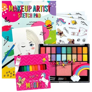 Technic Makeup Artist Gift Set  Kids Girls Sketchbook Makeup & Stickers Vegan - Picture 1 of 3