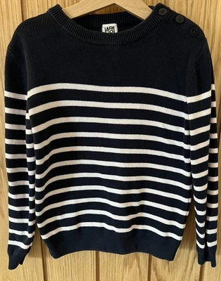 La Redoute Breton Navy & Ecru Striped Jumper Cotton 8 years - Image 1 of 3